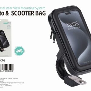 Universal Bike Rear View Mounting System Scooter Bag for Mobile