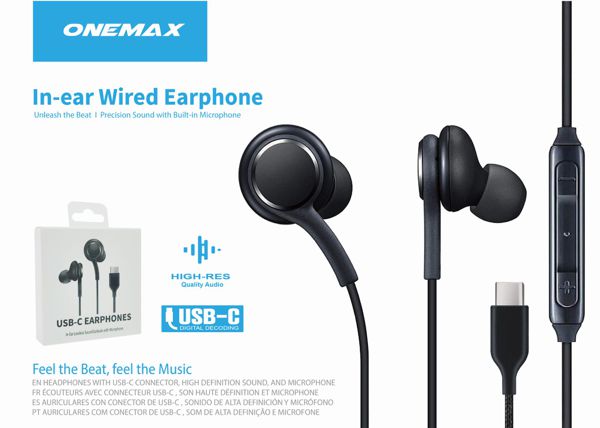 In Ear Earphone with Microphone Type-C Connector