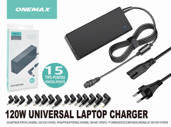 120W Universal Laptop Charger Multi-connector