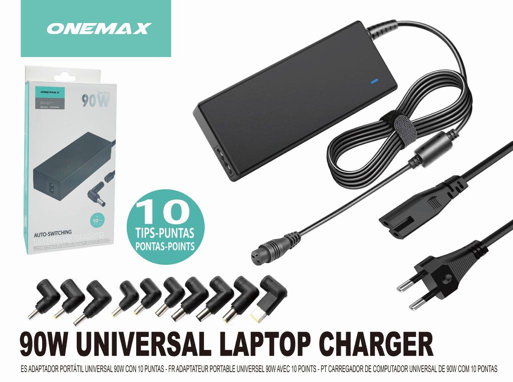 90W Universal Laptop Charger Multi-connector